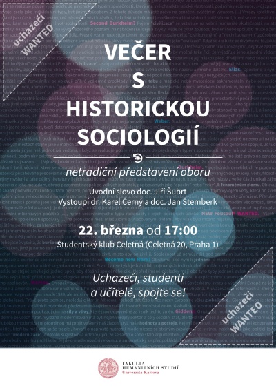 Večer s Historickou sociologií proběhne 22. března
